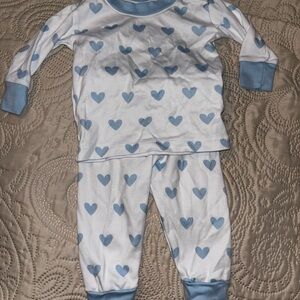 Charming Blue Heart Kids Pajama Set